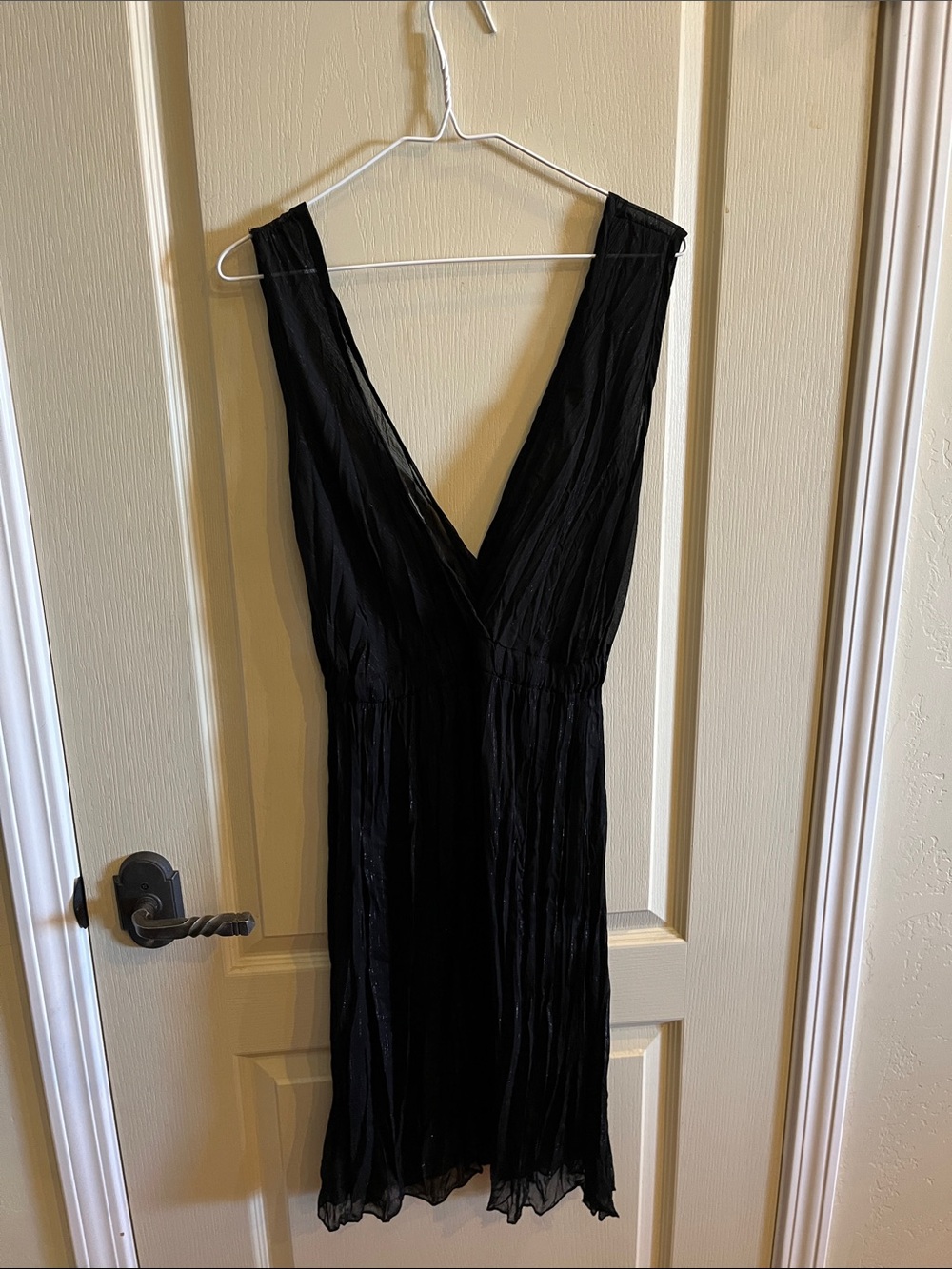 Womens Large Poetry Black Shear Cover up, over dress